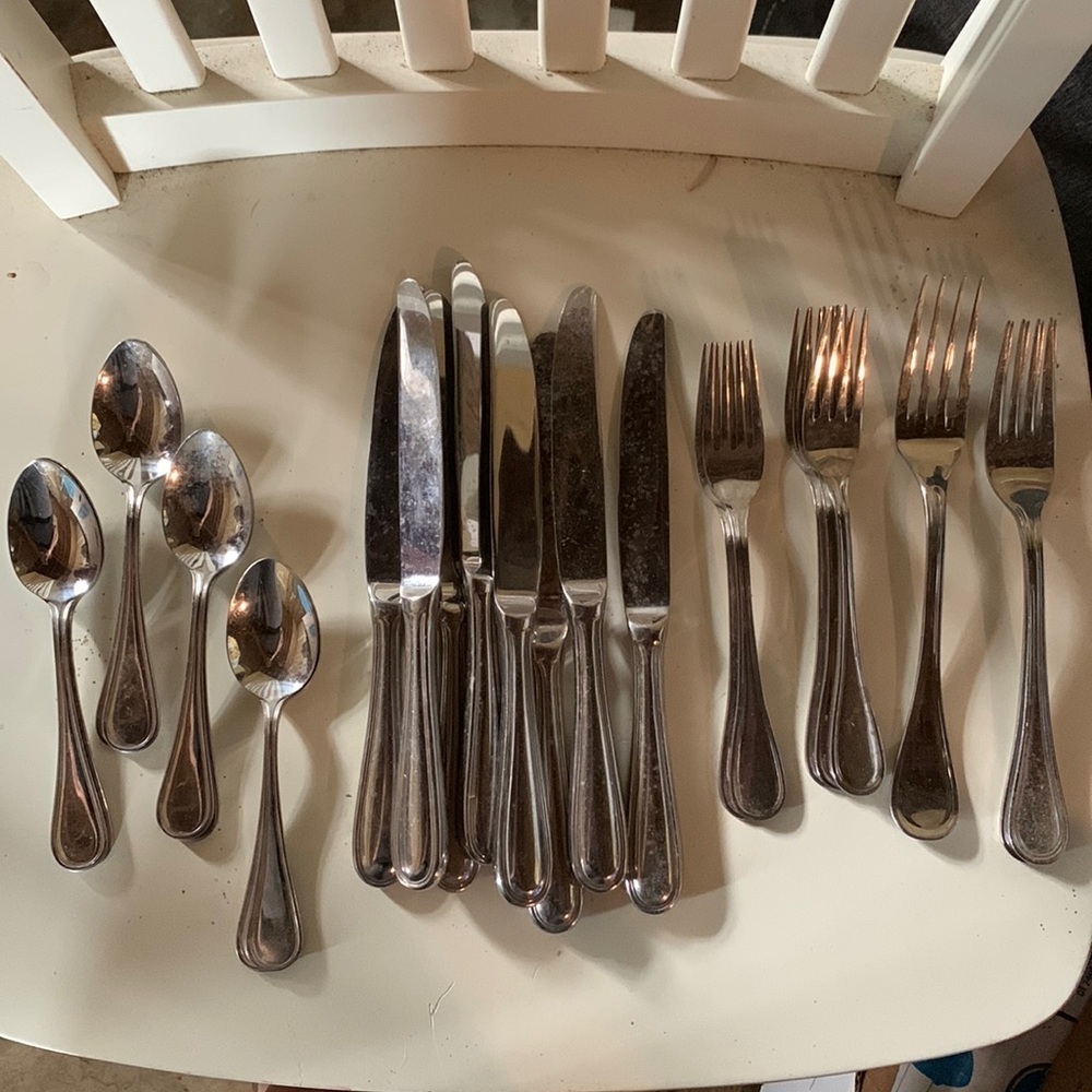 Winco Continental Classic and Sturdy Silver Restaurant Flatware 24-Piece Bundle